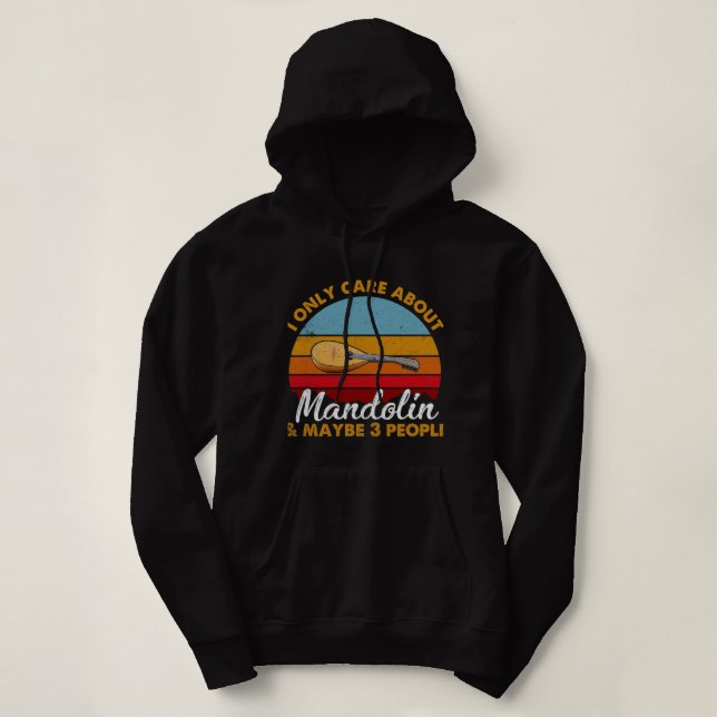 Mandolin Älskare Retro Stil Sunset Mandolin T Shirt (Design framsida)