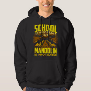 Mandolin Älskare Shirt BluegräMusic Retro Hoodie