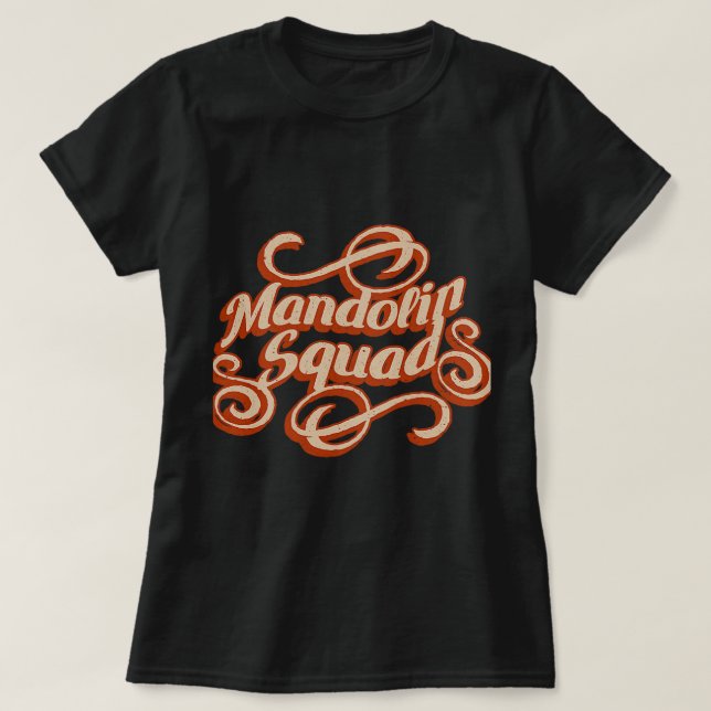 Mandolin Älskare Squad Funny Musician Musik noter T Shirt (Design framsida)