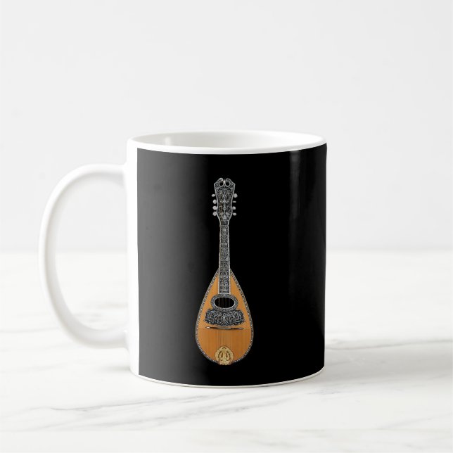 Mandolin Älskare String Instrument BluegräMusic Kaffemugg (Vänster)