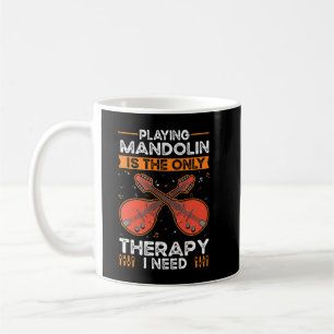 Mandolin Älskare Therapy Mandolinist Mandolin Kaffemugg