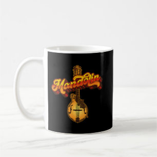 Mandolin Älskare Vintage Mandolin Retro 80s Vibe M Kaffemugg
