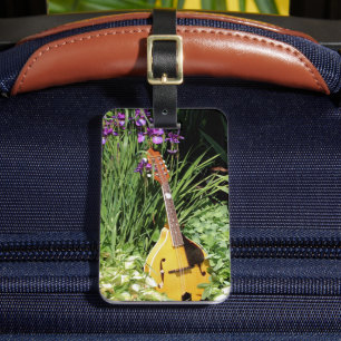 Mandolin and Iris Blomsterträdgård Personlig Bagagebricka