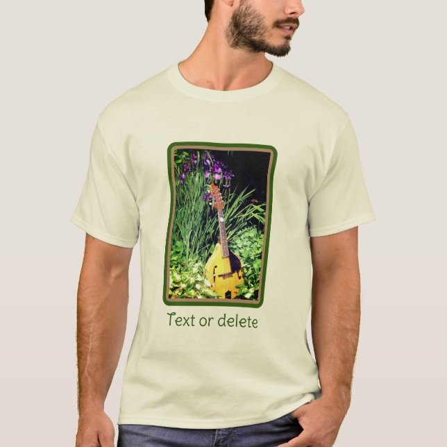 Mandolin and Iris Garden Personlig T Shirt (Framsida)