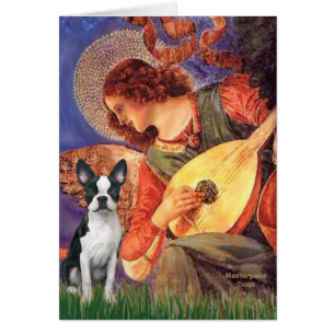 Mandolin Angel - Boston Terrier #1 Hälsningskort