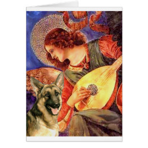 Mandolin Angel - Tysk shepherd 2 Hälsningskort