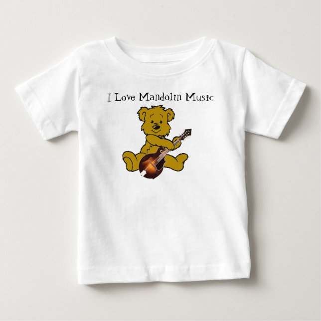 MANDOLIN BEAR-T-SHIRT TEE SHIRT (Framsida)