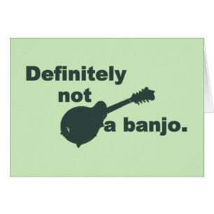 Mandolin -- Bestämt inte en Banjo Hälsningskort