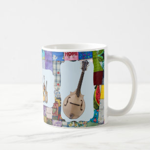 MANDOLIN-BLUEGRAS BAND-QUILTED KAFFEMUGG