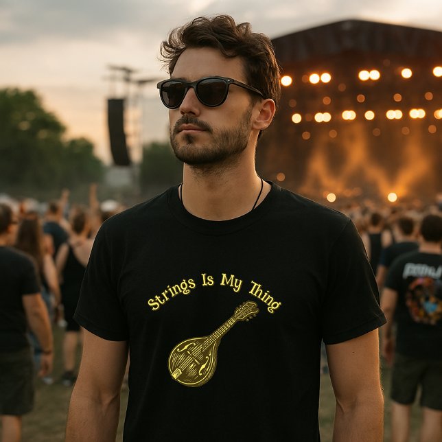 Mandolin Bluegrass Folk Music Strings T Shirt (Skapare uppladdad)