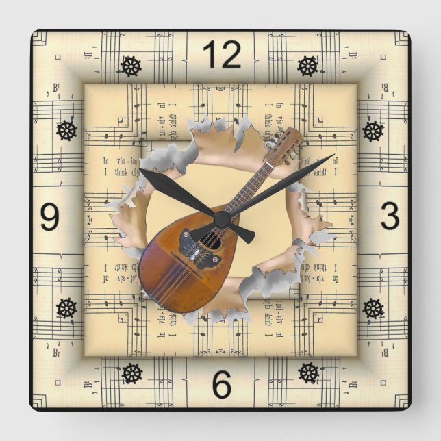 Mandolin ~ Breaking through Strange Lakan Music ~  Fyrkantig Klocka (Framsida)