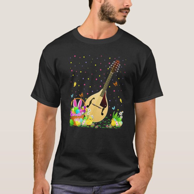 Mandolin Bunny Påskägg Hunt Mandolin Påsk Su T Shirt (Framsida)