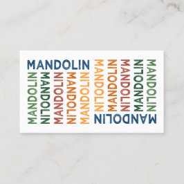 Mandolin Colorful Visitkort