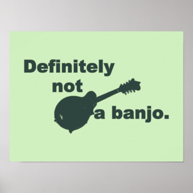 Mandolin - definitivt inte en Banjo Poster (Framsidan)