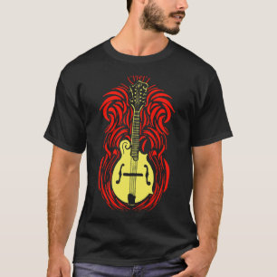 Mandolin Fire Vintage Blueground Music Graphic T Shirt