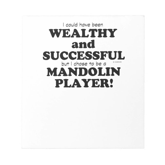 Mandolin Förmögen och lyckades Anteckningsblock (Framsida)