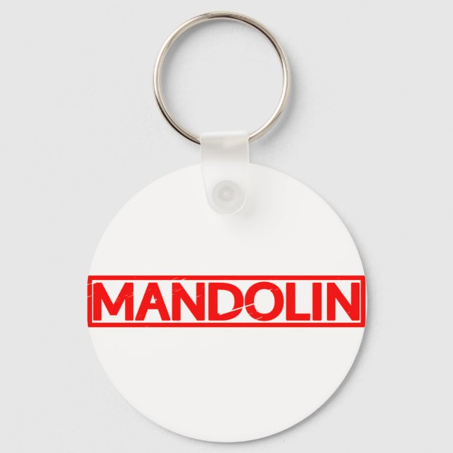 Mandolin Frimärke Nyckelring (Framsida)