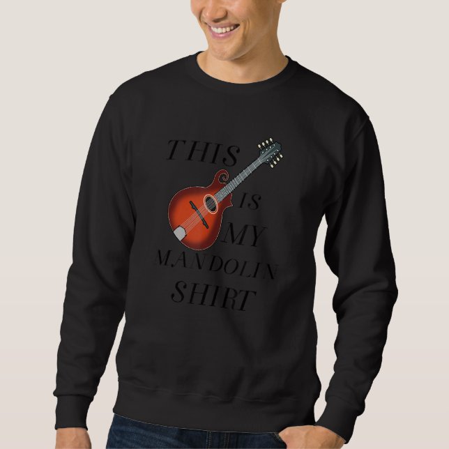 Mandolin Funny Sayed Musician Squad Lång Ärmad Tröja (Framsida)