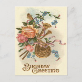 Mandolin Horns Ro Glöm-Me-Not Vykort