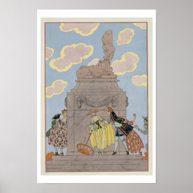 Mandolin, illustration för 'Fetes Galantes' av Pa Poster (Framsidan)