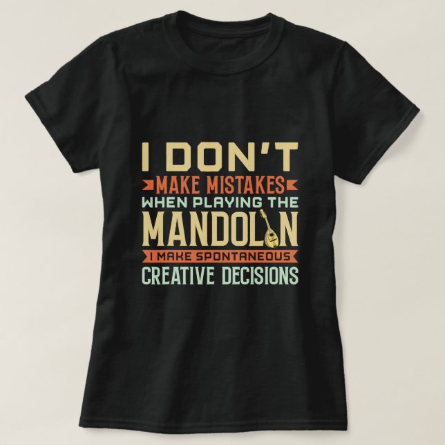Mandolin Instrument Music Player Beginner Lesson 2 T Shirt (Design framsida)