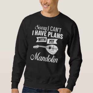 Mandolin Instrument Music Player Beginner Lesson Lång Ärmad Tröja