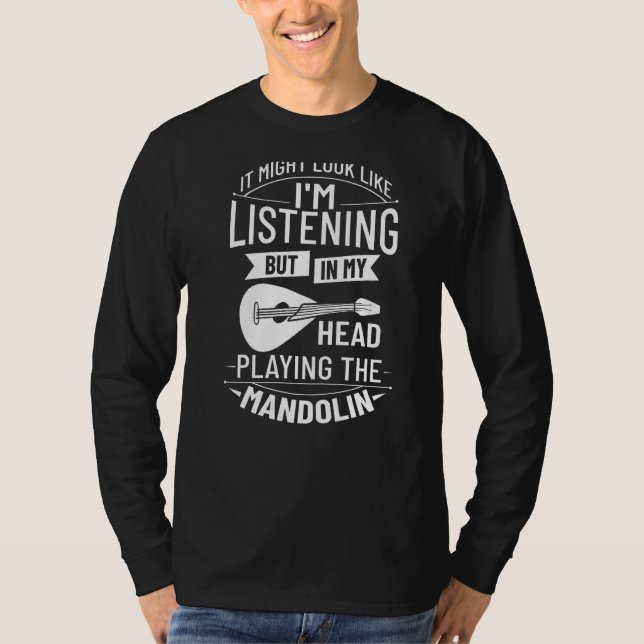 Mandolin Instrument Music Player Beginner Lesson T Shirt (Framsida)