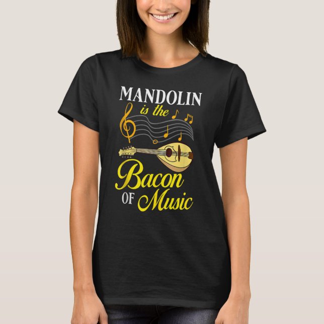 Mandolin Instrument Music Player Beginner Lesson T T Shirt (Framsida)