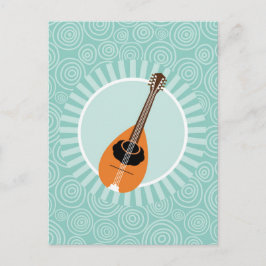 Mandolin Kul Turkos Virvel Musik Vykort