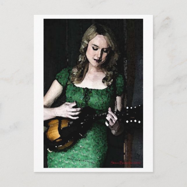 Mandolin Maiden Postcard Vykort (Framsida)