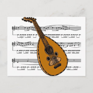Mandolin musical 15 B Vykort