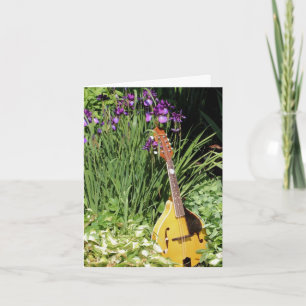 Mandolin och Iris Blomsterträdgård Anteckningskort