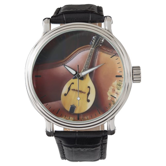 Mandolin on Couch Armbandsur (Framsida)