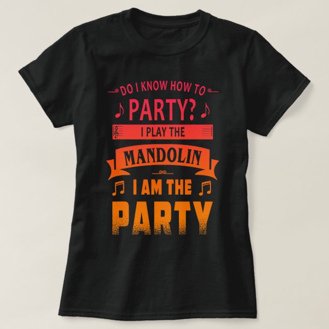 Mandolin Player Shirt Pension-plan T Shirt (Design framsida)