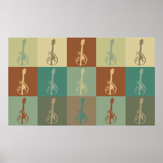 Mandolin Pop Art Poster (Framsidan)