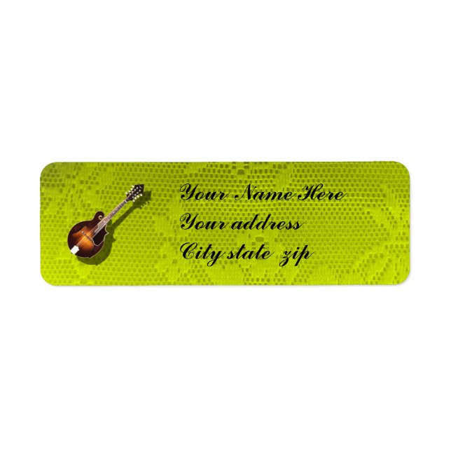 MANDOLIN-RETURN ADRESS-ETIKETT RETURADRESS ETIKETT (Framsidan)