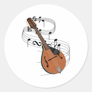 Mandolin Runt Klistermärke