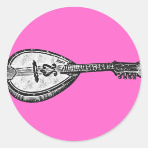Mandolin Runt Klistermärke
