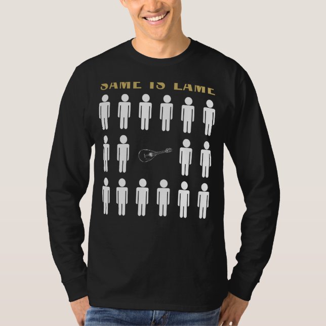 Mandolin Samma som Lame Tee Shirt - Upplev lite mu (Framsida)
