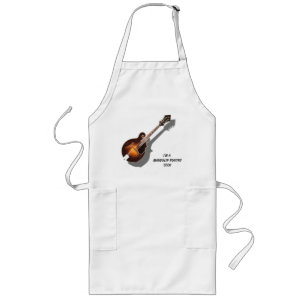 MANDOLIN SOM LEKER COOK-APRON LÅNGT FÖRKLÄDE
