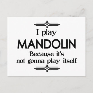 Mandolin - Spela Själv Rolig Deco Musik Vykort