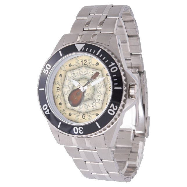 Mandolin ~ Strange Musical Design ~ Unik ~ Armbandsur (Vinklad)