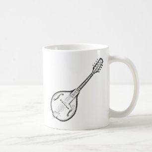 Mandolin "teckning ", kaffemugg