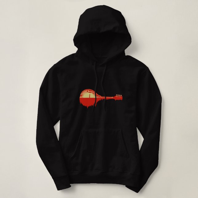 Mandolin Träd Reflection 80s Retro Minimali T Shirt (Design framsida)