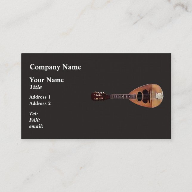 Mandolin Visitkort (Framsida)