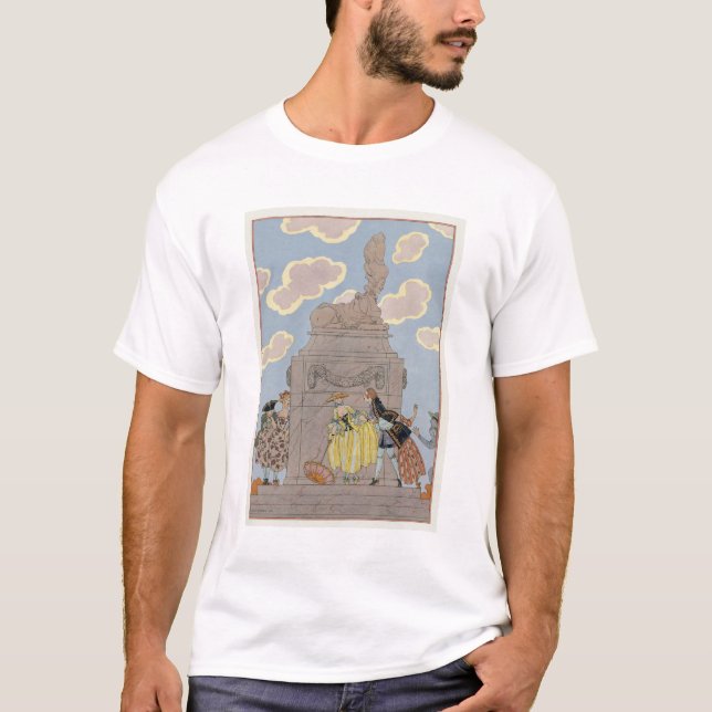Mandoline illustration för "Fetes Galantes" vid Pa T-shirt (Framsida)