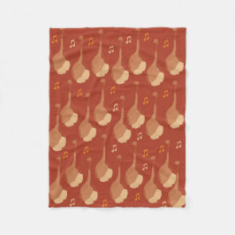 mandoliner och musik noter fleecefilt