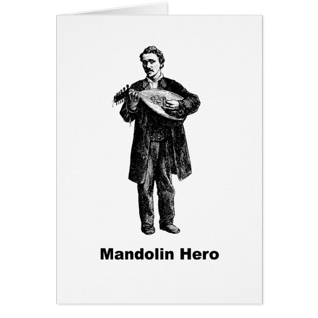 Mandolinhjälte Hälsningskort (Framsidan)