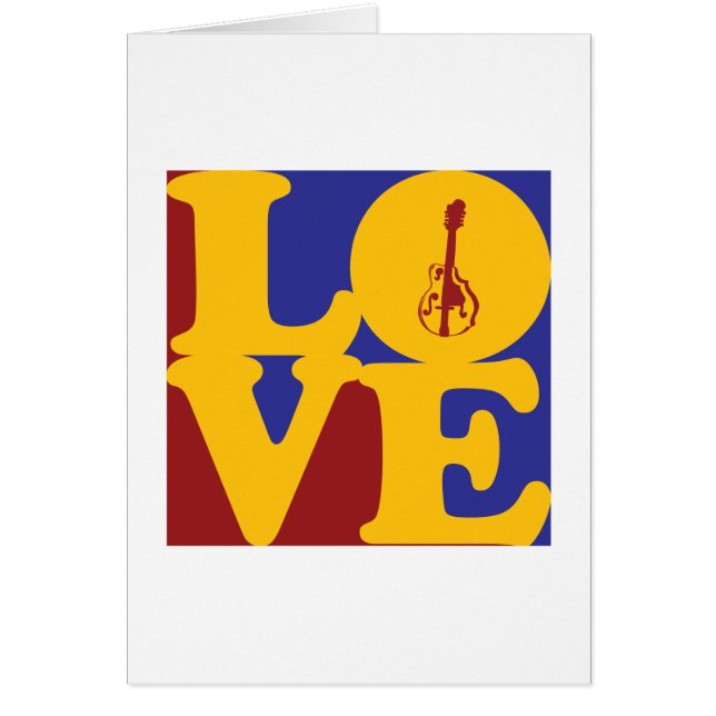 Mandolinkärlek Hälsningskort (Framsidan)