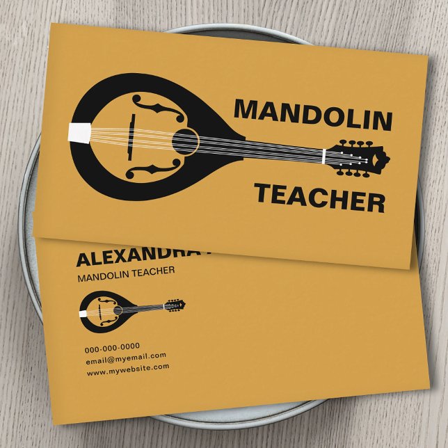 Mandolinlärare Visitkort (Mandolin Teacher Business Card)